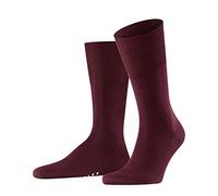 FALKE Herren Socken Airport M So Wolle Baumwolle einfarbig 1 Paar, Rot Barolo 8596, 43-44