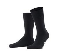 FALKE Herren Socken Airport Plus M So Wolle Baumwolle einfarbig 1 Paar, Schwarz Black 3000, 41-42