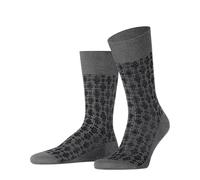 FALKE Herren Socken Artwork Tie M So Baumwolle gemustert 1 Paar, Grau Light Grey Melange 3390, 39-40