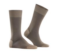 Falke Herren Socken Fine Shadow M SO – Baumwolle, gemustert – Beige (Silbergrau 3930) 41-42