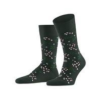 FALKE Herren Socken Gift Blizzard M So Baumwolle gemustert 1 Paar, Grün Hunter Green 7441, 43-46