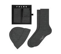 FALKE Herren Socken Gift Set M So Wolle einfarbig 1 Paar, Grau Dark Grey 3070, 39-42