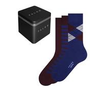 FALKE Herren Socken Happy Box Mix Multipack M So Baumwolle einfarbig 3 Paar, Mehrfarbig Blue Burgundy 0010, 43-46