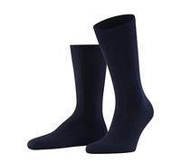 FALKE Herren Socken Lhasa Rib M So Wolle Kaschmir einfarbig 1 Paar, Blau Dark Navy 6370-O, 39-42