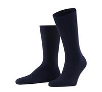 FALKE Herren Socken Lhasa Rib M So Wolle Kaschmir einfarbig 1 Paar, Blau Dark Navy 6375, 39-42
