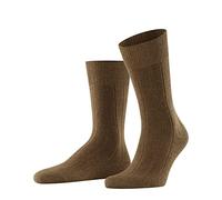 FALKE Herren Socken Lhasa Rib M SO Wolle Kaschmir einfarbig 1 Paar, Braun (Humus 4660), 39-42