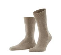 FALKE Herren Socken Lhasa Rib M So Wolle Kaschmir einfarbig 1 Paar, Braun Nutmeg Melange 5410, 39-42