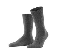 FALKE Herren Socken Lhasa Rib M SO Wolle Kaschmir einfarbig 1 Paar, Grau (Light Grey Melange 3390), 43-46