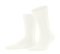 FALKE Herren Socken Lhasa Rib M So Wolle Kaschmir einfarbig 1 Paar, Weiß Off-White 2040, 47-50