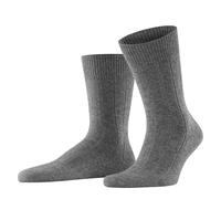 FALKE Herren Socken Lhasa Rib M So Wolle Kaschmir einfarbig 1 Paar, Grau Light Grey Melange 3390, 39-42