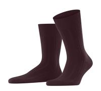 FALKE Herren Socken Lhasa Rib M So Wolle Kaschmir einfarbig 1 Paar, Rot Barolo 8596, 39-42