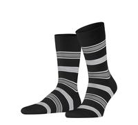 FALKE Herren Socken Marina Stripe M So Baumwolle gemustert 1 Paar, Schwarz Black 3000, 43-44
