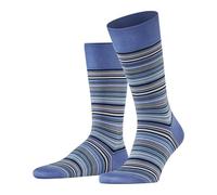 FALKE Herren Socken Microblock M So Baumwolle gemustert 1 Paar, Blau Water 6550, 39-40