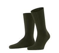 FALKE Herren Socken Nelson Wolle einfarbig 1 Paar, Grün (Artichoke 7436), 39-42