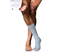 FALKE Herren Socken No. 10 M SO Pure Fil d´Écosse Baumwolle einfarbig 1 Paar, Blau (Light Blue 6594), 41-42