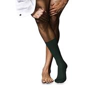 FALKE Herren Socken No. 10 M SO Pure Fil d´Écosse Baumwolle einfarbig 1 Paar, Grün (Hunter Green 7441), 41-42