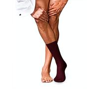 FALKE Herren No. 13 M SO feinste Piuma Baumwolle einfarbig 1 Paar Socken, Rot (Barolo 8596), 39-40