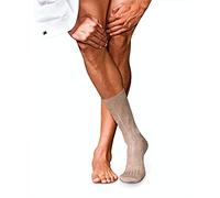 FALKE Herren Socken No. 2 M SO Kashmir einfarbig 1 Paar, Braun (Pebble Melange 5416), 39-40