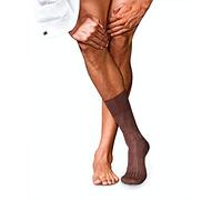 FALKE Herren Socken No. 2 M So Kaschmir einfarbig 1 Paar, Braun Teak Melange 5456, 43-44