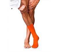 FALKE Herren Socken No. 2 M So Kaschmir einfarbig 1 Paar, Orange Red Clay 8095, 43-44
