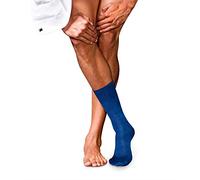 FALKE Herren Socken No. 6 M So Wolle Seide einfarbig 1 Paar, Blau Royal Blue 6000, 39-40