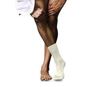 FALKE Herren Socken No. 6 M So Wolle Seide einfarbig 1 Paar, Weiß Wool White 2060, 39-40