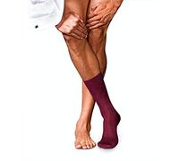 FALKE Herren Socken No. 7 M So Wolle einfarbig 1 Paar, Rot Barolo 8596, 41-42