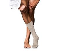 FALKE Herren Socken No. 9 M So Pure Fil d´Écosse Baumwolle einfarbig 1 Paar, Beige Wheat Melange 4087, 43-44