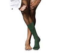FALKE Herren Socken No. 9 M So Pure Fil d´Écosse Baumwolle einfarbig 1 Paar, Grün Hunter Green 7441, 39-40