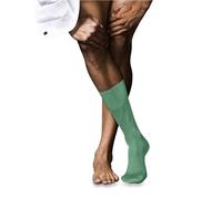 FALKE Herren Socken No. 9 M So Pure Fil d´Écosse Baumwolle einfarbig 1 Paar, Türkis Ocean Green 7506, 45-46