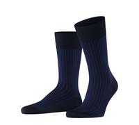 FALKE Herren Socken Oxford Stripe M So Baumwolle gemustert 1 Paar, Blau Space Blue 6116, 41-42