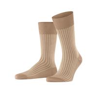 FALKE Herren Socken Oxford Stripe M So Baumwolle gemustert 1 Paar, Braun Camel 5038, 45-46