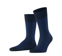 Falke Herren Socken Oxford Stripe – Baumwolle, gestreift, 1 Paar – Space Blue (6116) Größe 39-40