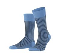FALKE Herren Socken Oxford Stripe M So Baumwolle gemustert 1 Paar, Blau Cornflower Blue 6554, 47-48