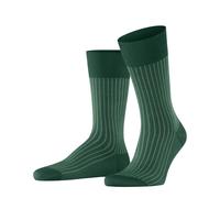 Falke Herren Socken Oxford Stripe – Baumwolle, gemustert – Grün (Hunter Green 7441) – Größe 45-46