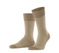 FALKE Herren Socken Oxford Stripe M So Baumwolle gemustert 1 Paar, Braun Camel 5038, 41-42