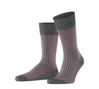 Falke Herren Socken Oxford Stripe – Baumwolle, gemustert, Grau (Steel Melange 3165) 39-40