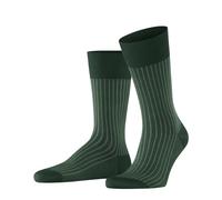 FALKE Herren Socken Oxford Stripe M So Baumwolle gemustert 1 Paar, Grün Hunter Green 7441, 39-40