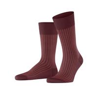 FALKE Herren Socken Oxford Stripe M So Baumwolle gemustert 1 Paar, Rot Copper 8838, 43-44