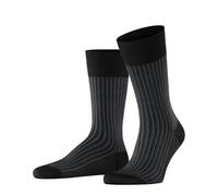 FALKE Herren Socken Oxford Stripe M So Baumwolle gemustert 1 Paar, Schwarz Black-Mix 3010, 45-46