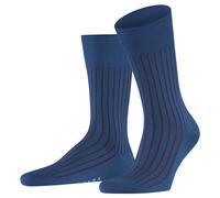 FALKE Herren Socken - Shadow, Strümpfe, Baumwolle, Logo, lang, einfarbig Blau/Bordeaux 45-46