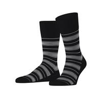 FALKE Herren Socken Shirtline M So Baumwolle gemustert 1 Paar, Schwarz Black 3000, 43-44