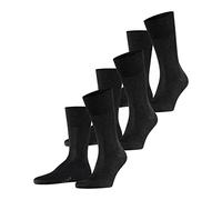 FALKE Herren Socken Tiago 3-Pack M SO Fil D'Ecosse Baumwolle einfarbig 3 Paar, Grau (Anthracite Melange 3190), 41-42