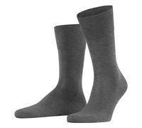 FALKE Herren Socken - Tiago, Strümpfe, Baumwolle, Logo, lang, einfarbig 41-42 Grau