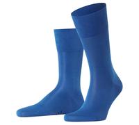 FALKE Herren Socken - Tiago, Strümpfe, Baumwolle, Logo, lang, einfarbig 43-44 Blau