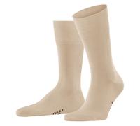 FALKE Herren Socken - Tiago, Strümpfe, Baumwolle, Logo, lang, einfarbig Beige (Silk) / 45-46 45-46 Beige
