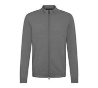 FALKE Herren Strickjacke Basic New Merino Zip M Ja Wolle weich elegant klassisch für Business und Freizeit 1 Stück, Grau Light Grey 3400, S