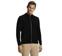 FALKE Herren Strickjacke Basic New Merino Zip M Ja Wolle weich elegant klassisch für Business und Freizeit 1 Stück, Schwarz Black 3000, XXL