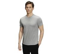 FALKE Herren T-Shirt Basic Round Neck M S/s Sh Baumwolle weich kurzarm bequem sehr leicht 1 Stück, Grau Light Grey 3400, M