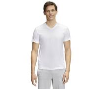 FALKE Herren T-Shirt Basic V-Neck M S/s Sh Baumwolle weich kurzarm bequem sehr leicht 1 Stück, Weiß White 2000, XL